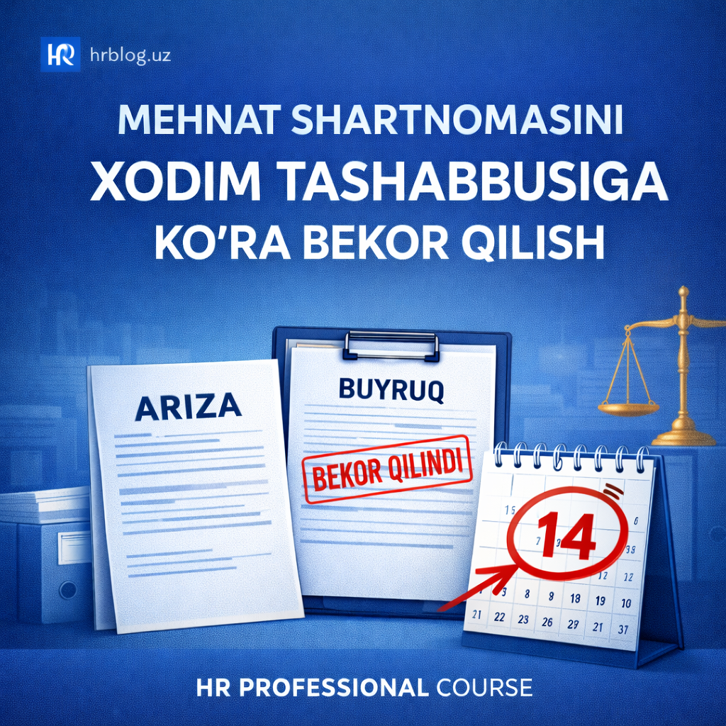 Mehnat shartnomasini xodim tashabbusiga ko‘ra bekor qilish (160-modda)