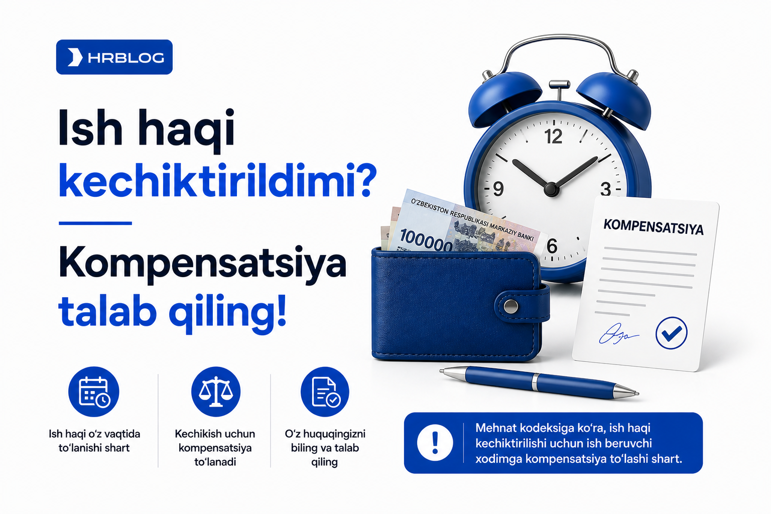 Ish haqi kechiktirildimi? Kompensatsiya talab qiling!